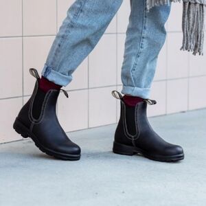 Blundstone 1448 Black Leather High Top Chelsea Boots